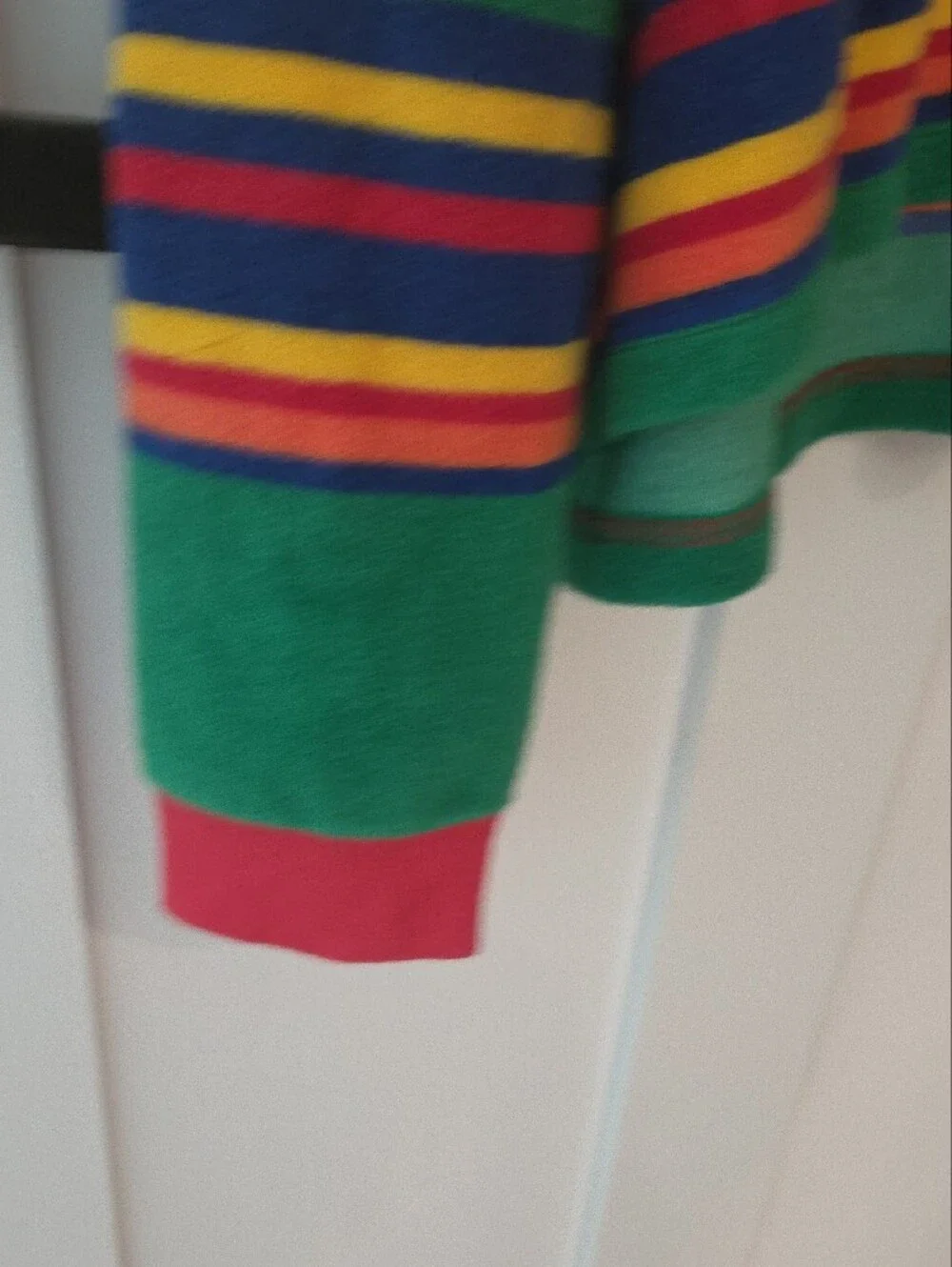 Polo by Ralph Lauren Bold Multicolor Striped V-Neck Rugby Sweater